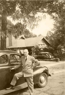 Man with Antique Car